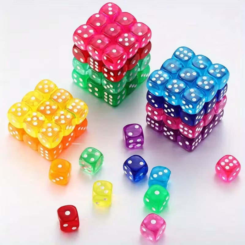 6 Sided Games Dice, Translucent